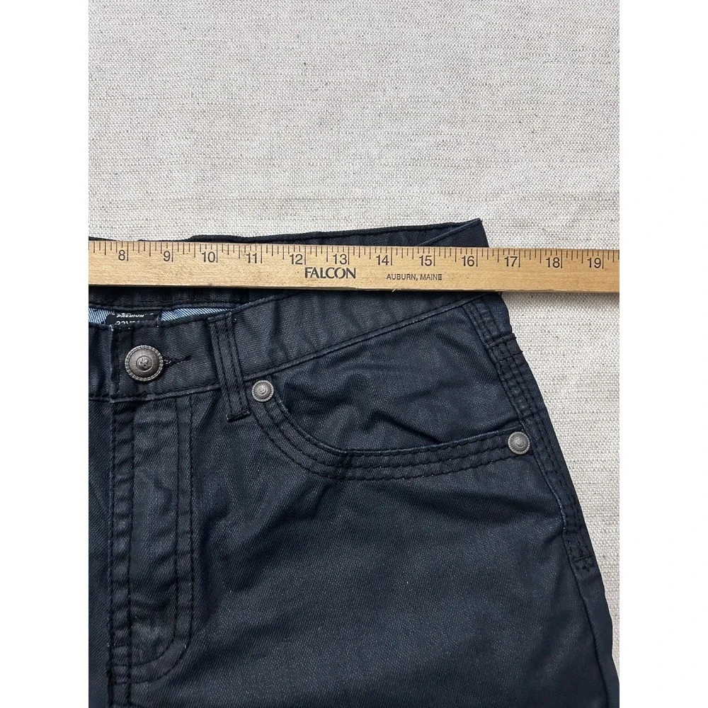 Royal Premium Coated Jeans Men's 32x30 Black Straight Stretch Casual Pants